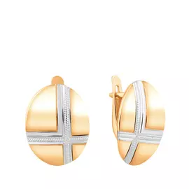 Серьги с английским замком из золота 20-1627-10-00