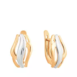 Серьги с английским замком из золота 20-1629-10-00