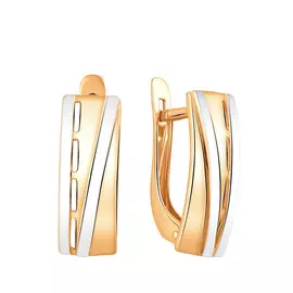 Серьги с английским замком из золота 20-1691-10-00