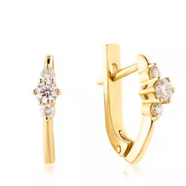 Серьги с английским замком из золота 210059-02
