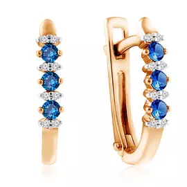 Серьги с английским замком из золота 21230-102