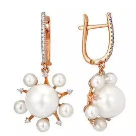 Серьги с английским замком из золота 21801310