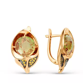 Серьги с английским замком из золота 21802072