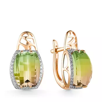 Серьги с английским замком из золота 21802123