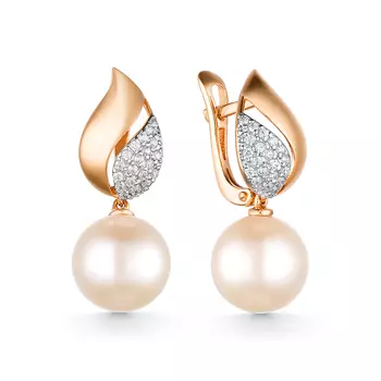 Серьги с английским замком из золота 21802380