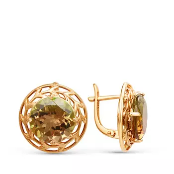 Серьги с английским замком из золота 21802400