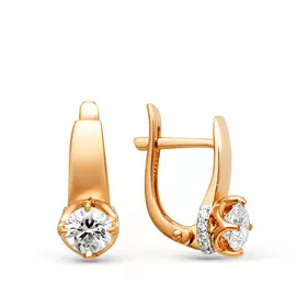 Серьги с английским замком из золота 21802412