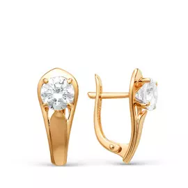 Серьги с английским замком из золота 21802460