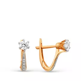 Серьги с английским замком из золота 21802464