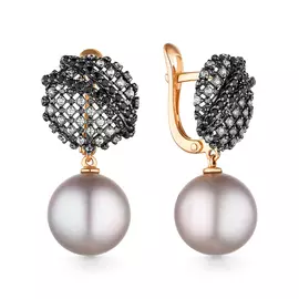 Серьги с английским замком из золота 21802560