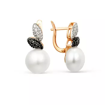 Серьги с английским замком из золота 21802566