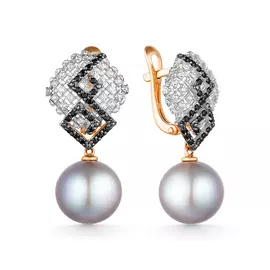 Серьги с английским замком из золота 21802573