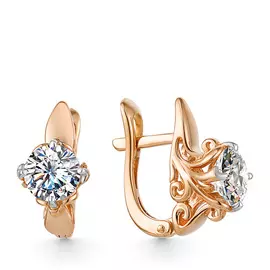 Серьги с английским замком из золота 21802699