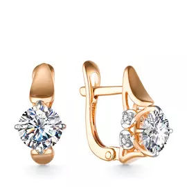 Серьги с английским замком из золота 21802700