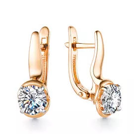 Серьги с английским замком из золота 21802804