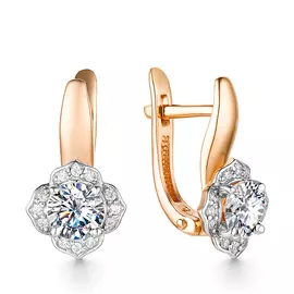 Серьги с английским замком из золота 21802810