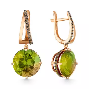 Серьги с английским замком из золота 21802914