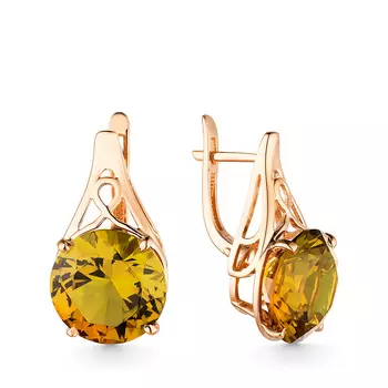 Серьги с английским замком из золота 21802926