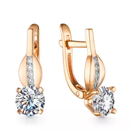 Серьги с английским замком из золота 21803184