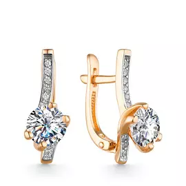 Серьги с английским замком из золота 21803185