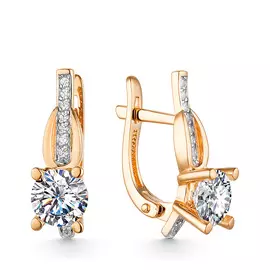 Серьги с английским замком из золота 21803189