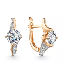 Серьги с английским замком из золота 21803197