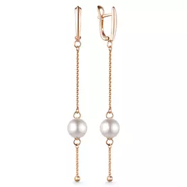 Серьги с английским замком из золота 21803367