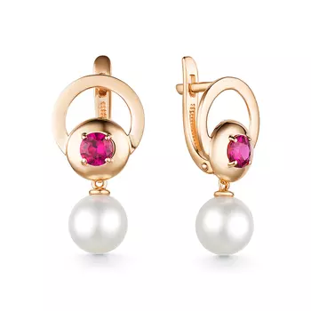 Серьги с английским замком из золота 21803527