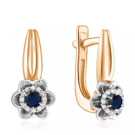 Серьги с английским замком из золота 21980-102