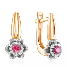 Серьги с английским замком из золота 21980-103