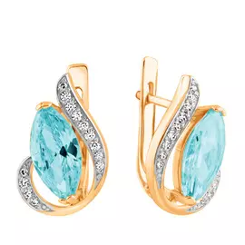 Серьги с английским замком из золота 21-0103-11-61