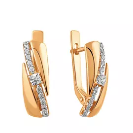 Серьги с английским замком из золота 21-0145-11-01