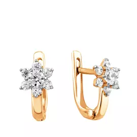 Серьги с английским замком из золота 21-0215-11-01