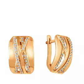 Серьги с английским замком из золота 21-0397-11-01