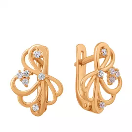 Серьги с английским замком из золота 21-0951-11-01