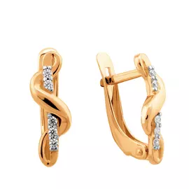 Серьги с английским замком из золота 21-1257-11-01