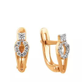 Серьги с английским замком из золота 21-1262-11-01