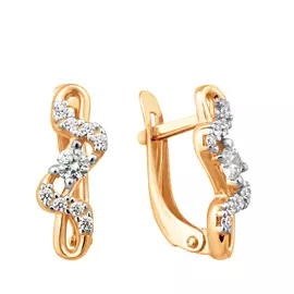 Серьги с английским замком из золота 21-1263-11-01