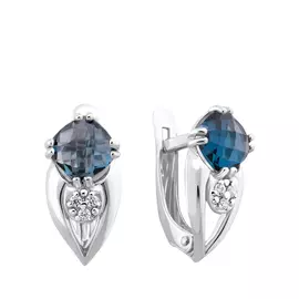 Серьги с английским замком из золота 21-1277-12-15