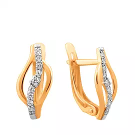 Серьги с английским замком из золота 21-1333-11-01