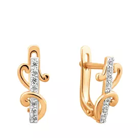 Серьги с английским замком из золота 21-1334-11-01