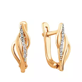 Серьги с английским замком из золота 21-1344-11-01