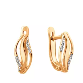 Серьги с английским замком из золота 21-1346-11-01