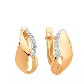 Серьги с английским замком из золота 21-1448-11-01