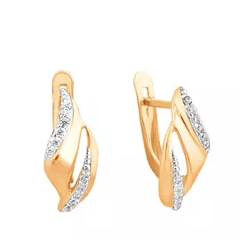 Серьги с английским замком из золота 21-1449-11-01