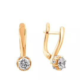 Серьги с английским замком из золота 21-1466-11-01