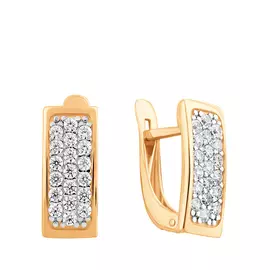 Серьги с английским замком из золота 21-1487-11-01