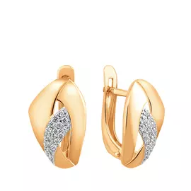 Серьги с английским замком из золота 21-1512-11-01