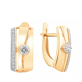 Серьги с английским замком из золота 21-1518-11-01