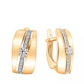 Серьги с английским замком из золота 21-1519-11-01